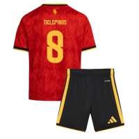 Camiseta Bélgica Youri Tielemans #8 Primera Equipación Replica Mundial 2026 para niños mangas cortas (+ Pantalones cortos)